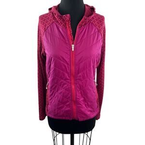 SMARTWOOL Pink Smartloft Jacket Double Propulsion Hooded Full Zip Medium M USED